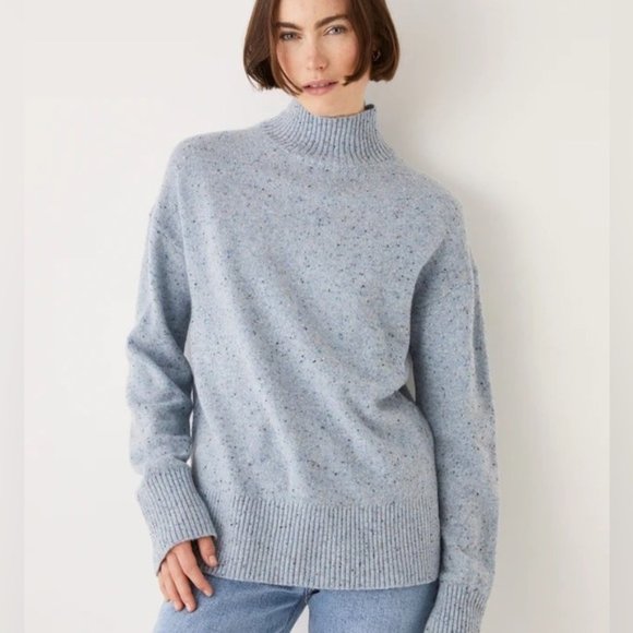 Frank & Oak Donegal Wool Blend Mockneck Sweater - Picture 1 of 7